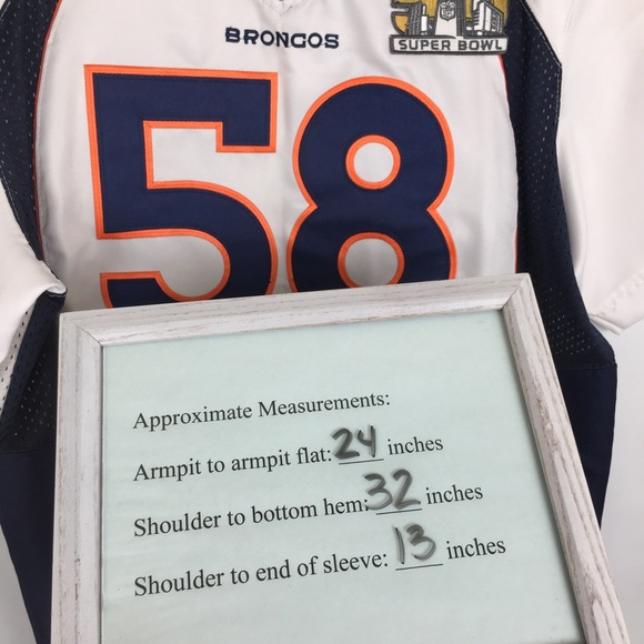 Nike Denver Broncos Super Bowl 50 Von Miller 58 NFL Football Jersey Mens Sz XL - Picture 13 of 13